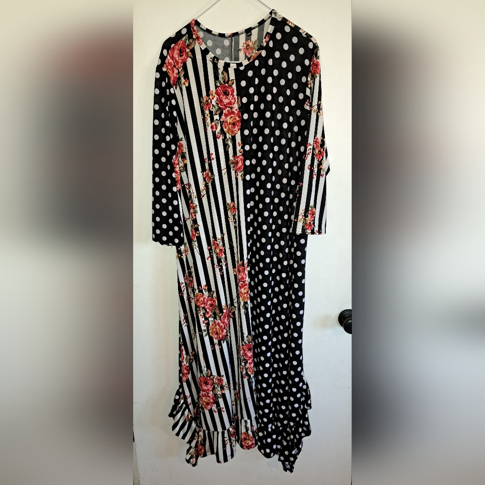 Contrast maxi dress